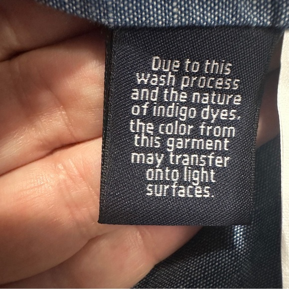 J. Crew sz. 8 chambray embellished tie shoulder tank top, blue/white - Picture 7 of 12